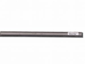 A long metal bar with a black handle.