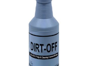 A bottle of dirt-off cleaner