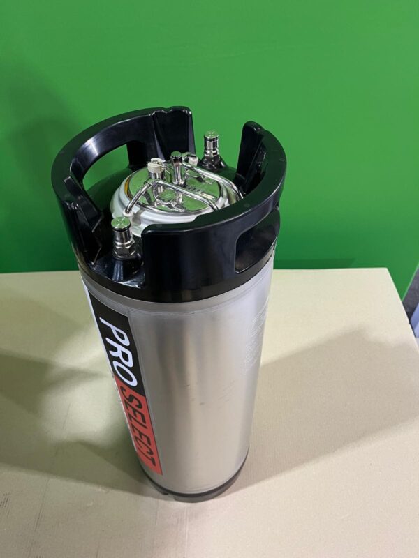 A close up of a drink container on a table