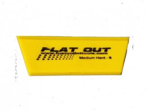 5" x 2" FUSION YELLOW CROPPED FLAT OUT SQUEEGEE BLADE - RIGID YET FLEXIBLE