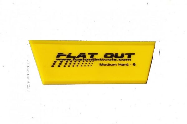5" x 2" FUSION YELLOW CROPPED FLAT OUT SQUEEGEE BLADE - RIGID YET FLEXIBLE